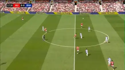 Clip: Manchester United v Brighton, the full sequence of that uncontested aerial